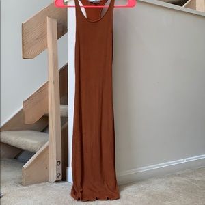 Orange rusty midi dress!